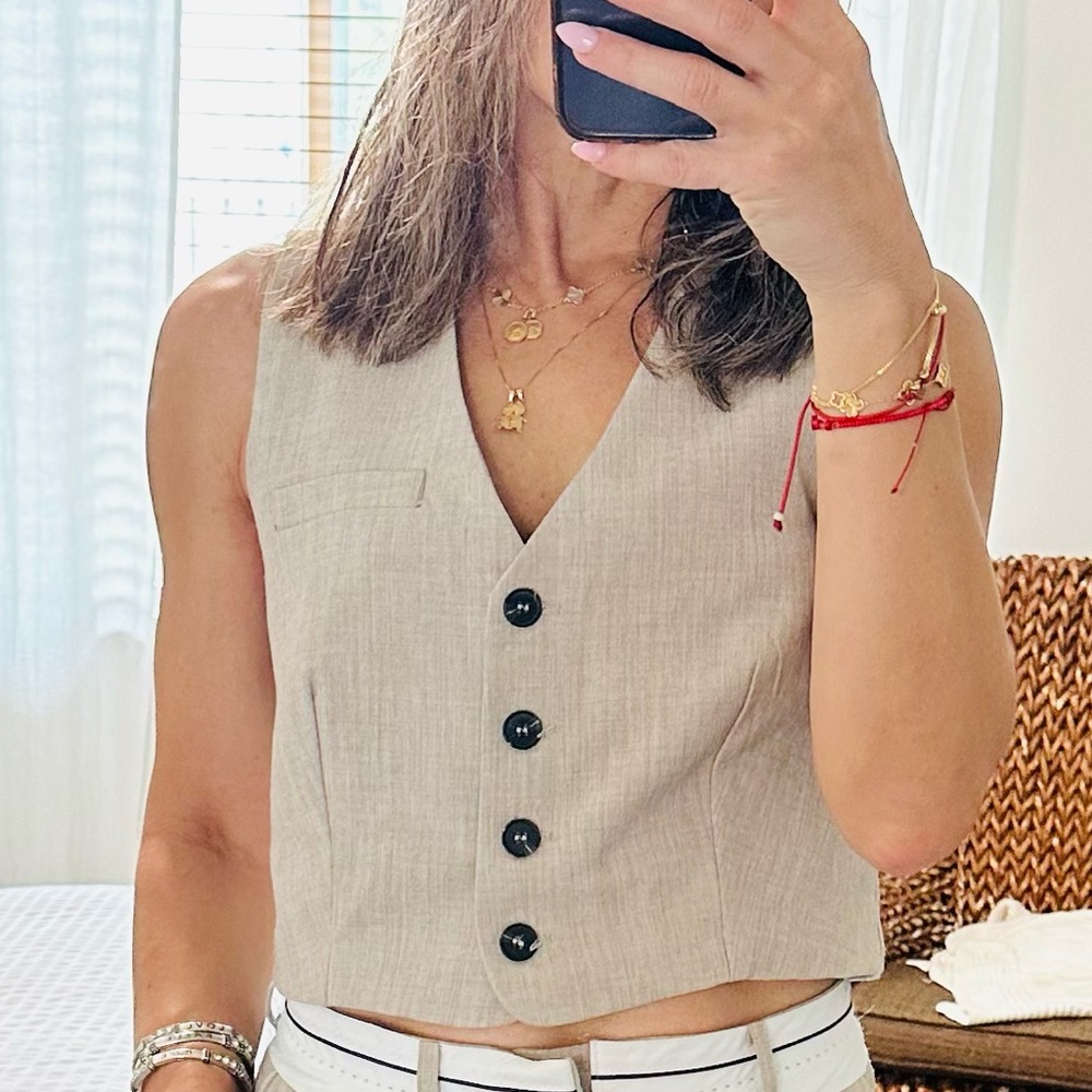 Chic Beige Vest